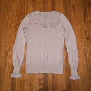 WHBM Pink Blush Sweater Mini Ruffle